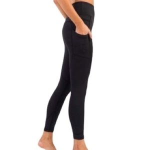 ZYIA Active Black Pocketed Light-n-Light Hi-Rise 7/8 24'  Size 16-18